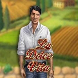 La Dolce Vita slot logo by Gamomat at Crystal Roll CasinoLa Dolce Vita