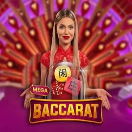 Mega Baccarat casino game by Pragmatic Play – featured logo at Crystal Roll Casino